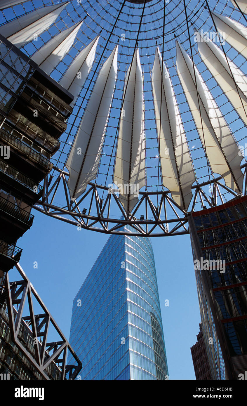 Europa Germania Deutschland Berlin Mitte Potsdamer Platz Sony Center Architekt Helmut Jahn Foto Stock