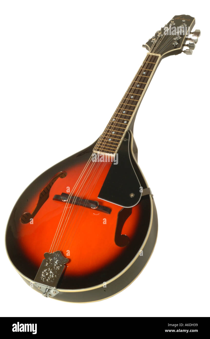 8 stringa mandolino antorio studio ritaglio ritagliare sfondo bianco di dropout knockout Foto Stock