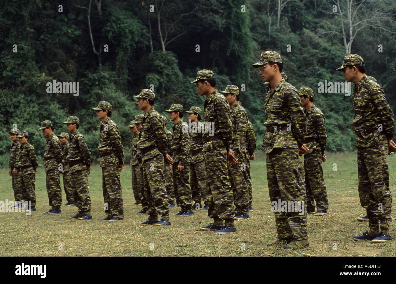 Foresta di formazione Ranger excercise Ba essere Parco nazionale del Vietnam Foto Stock