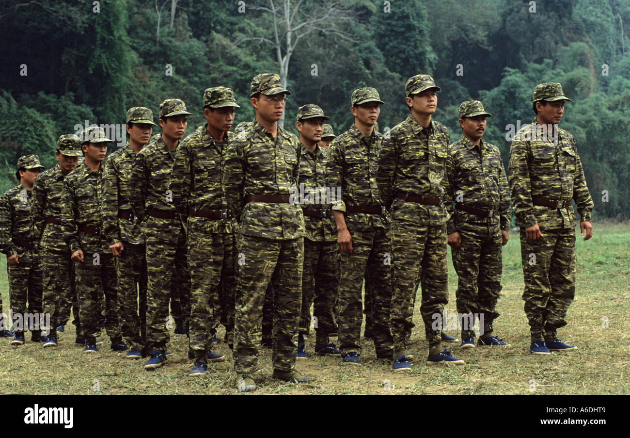 Foresta di formazione Ranger excercise Ba essere Parco nazionale del Vietnam Foto Stock