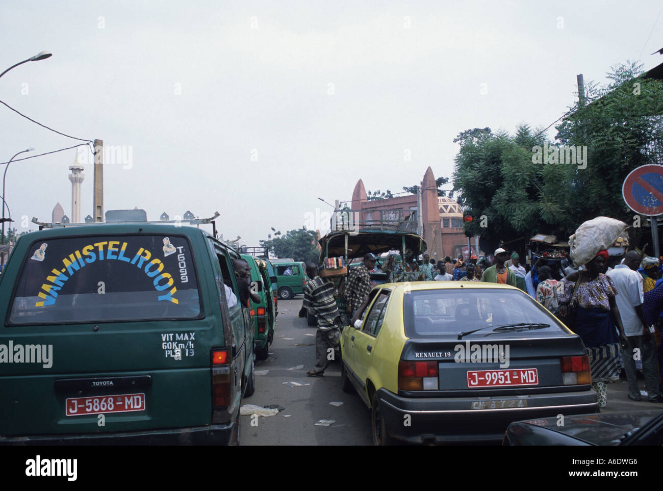 Taxi chiamato dopo la gente famosa Bamako Mali Foto Stock