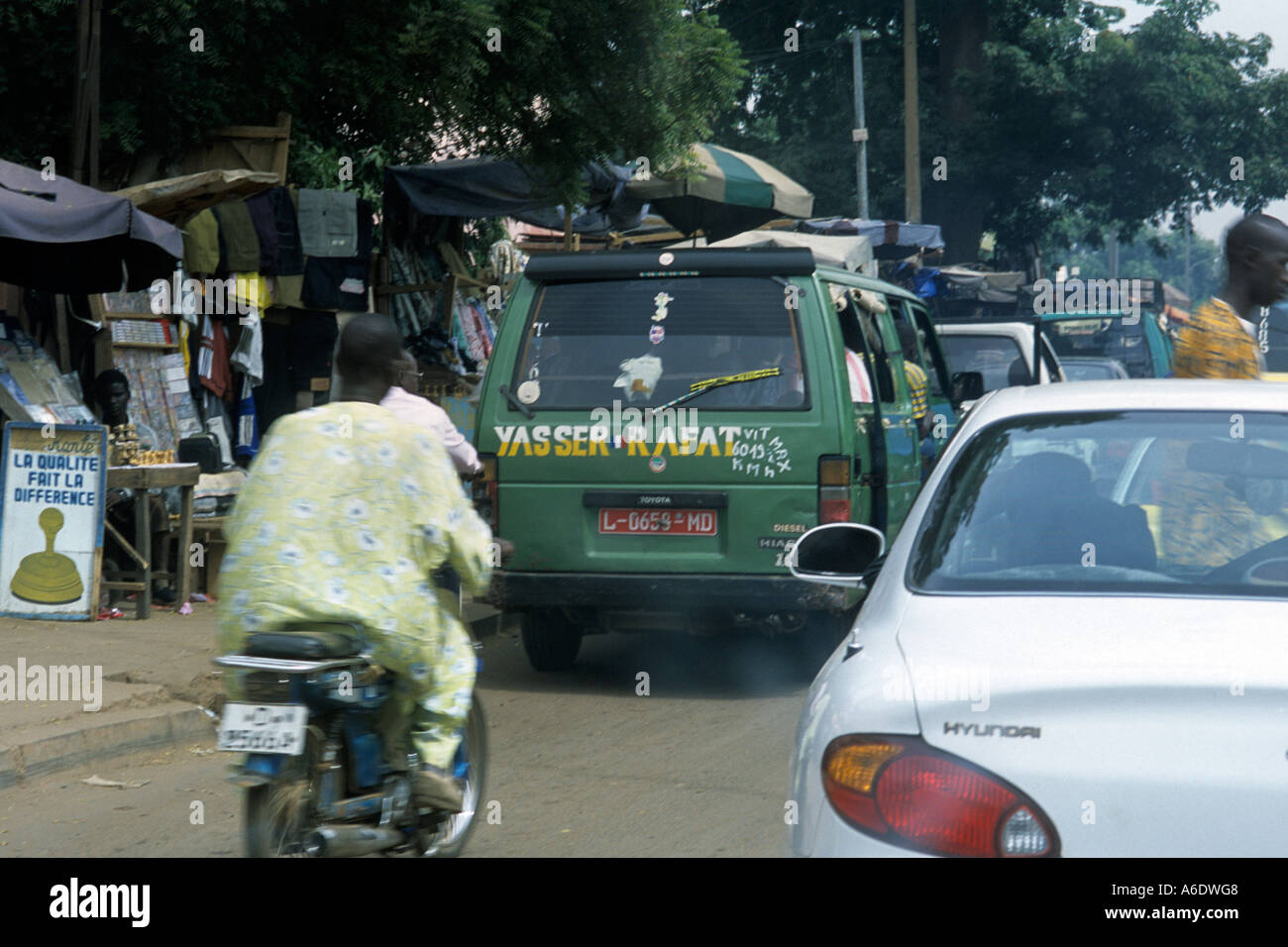 Taxi chiamato dopo la gente famosa Bamako Mali Foto Stock