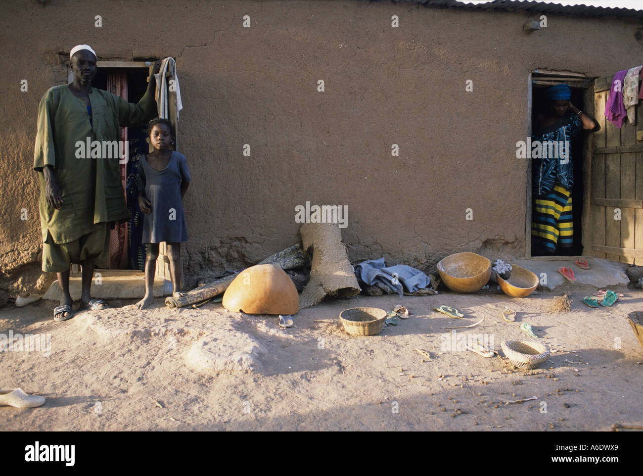 Coltivatore di cotone s village Salia nella regione Beleco Mali Foto Stock
