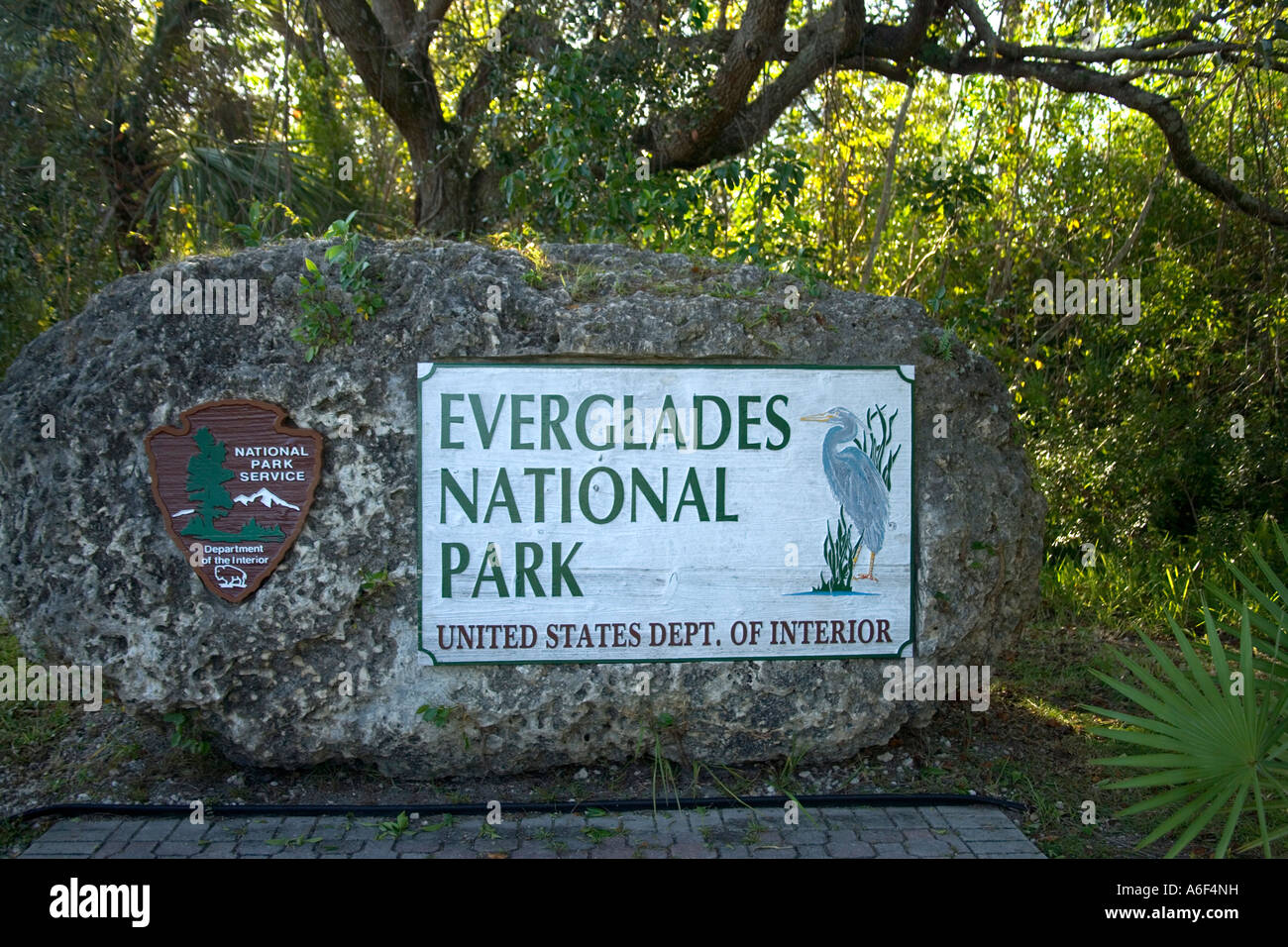 Parco nazionale delle Everglades entrata SEGNO, Florida Foto Stock