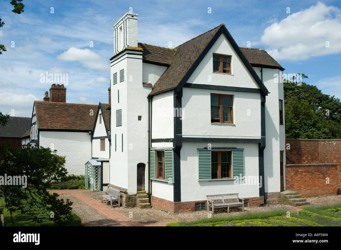 Boscobel House è una struttura di legno hunting lodge che ha fornito un riparo a Carlo II dopo la sua sconfitta nella battaglia di Worcester Foto Stock