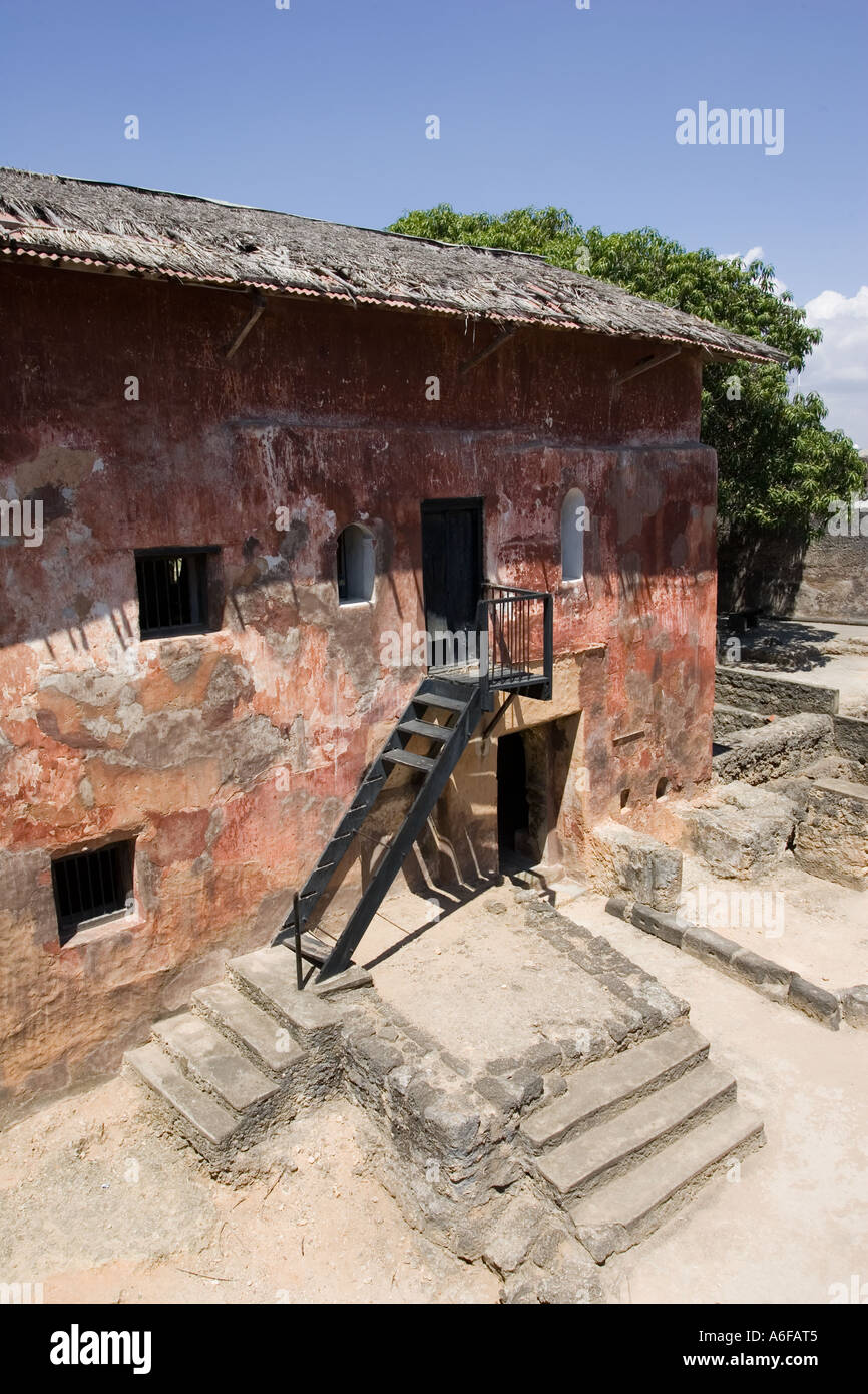 Vecchia casa portoghese nell'antico presidio di Fort Jesus ora un museo a Mombasa Kenya Africa orientale Foto Stock