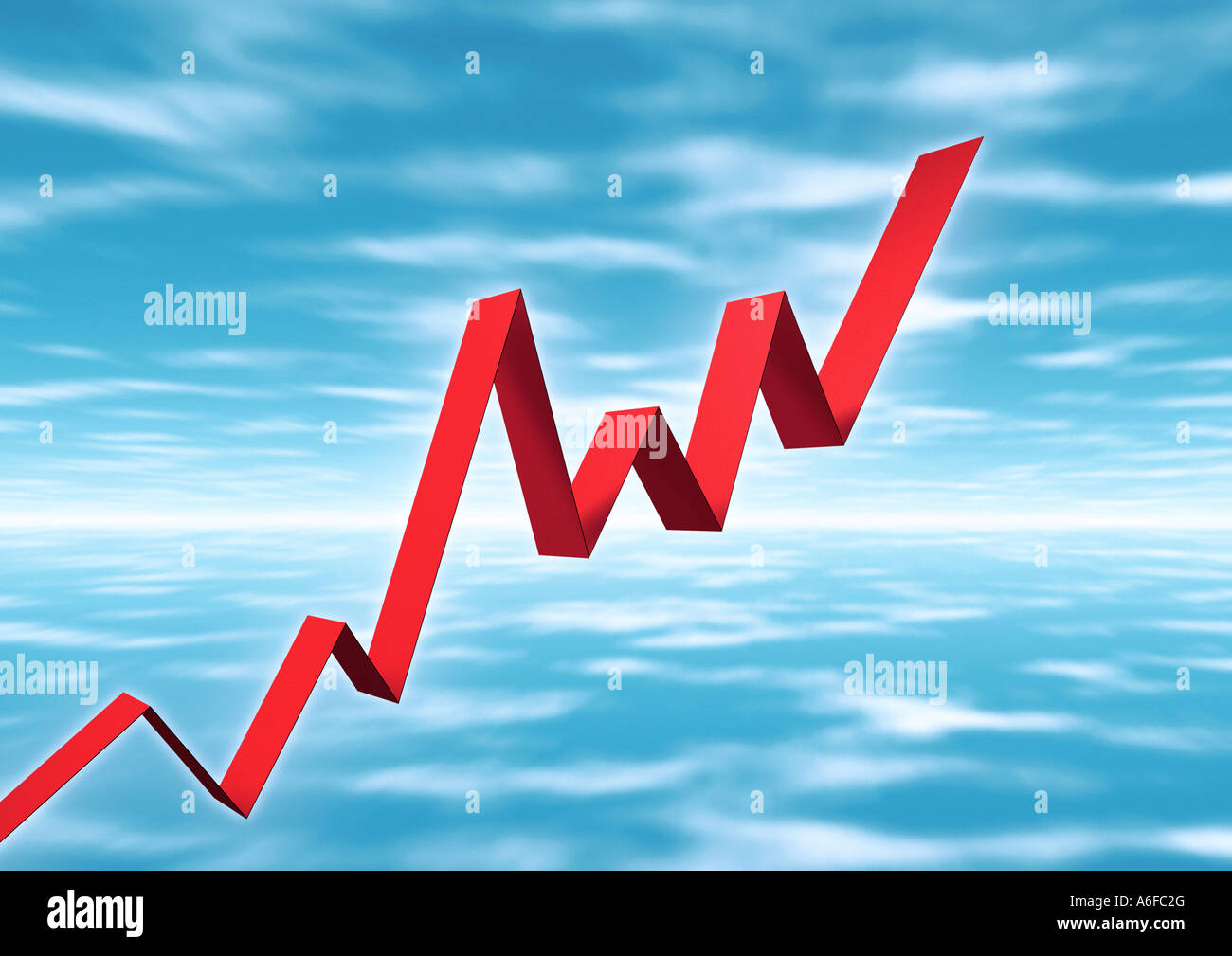 Tabella indice di borsa Börsenchart Kurve Kurs Foto Stock