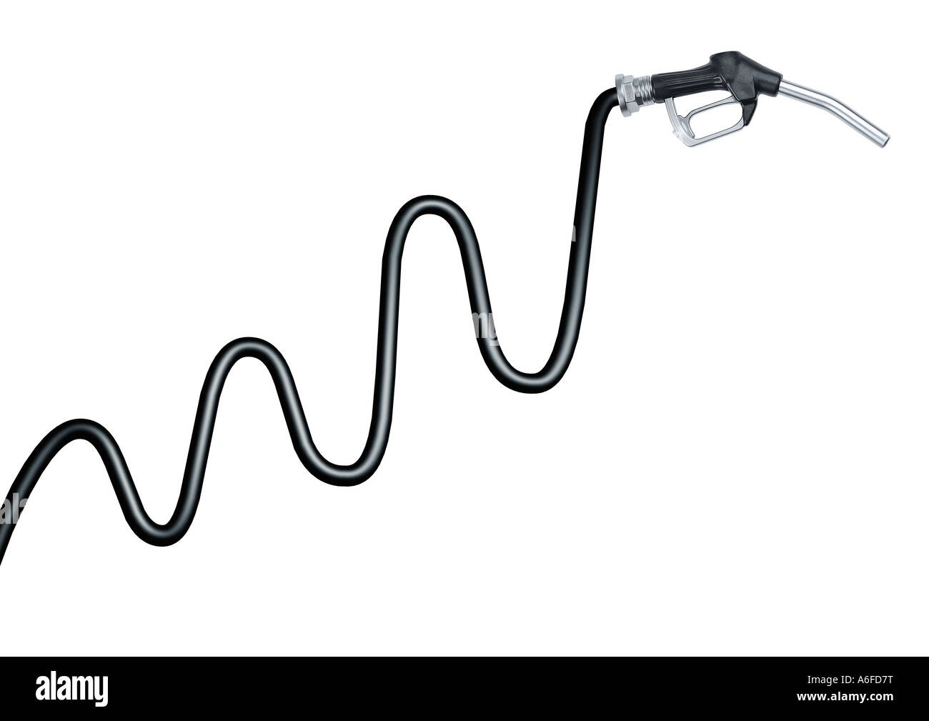 Ugello carburante con il tubo flessibile Zapfpistole mit Schlauch Foto Stock