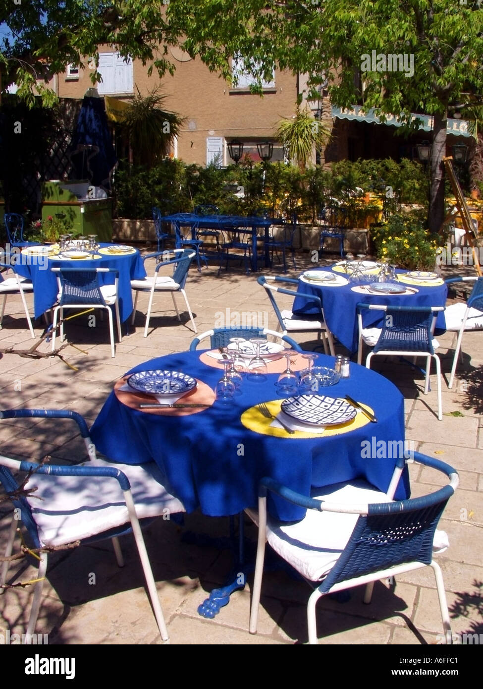 Ristorante gassin village vicino a st tropez var Cote d Azur Provence Francia Foto Stock