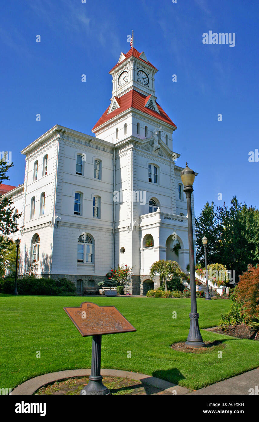 Historic Benton County Courthouse in Corvallis Oregon Foto Stock