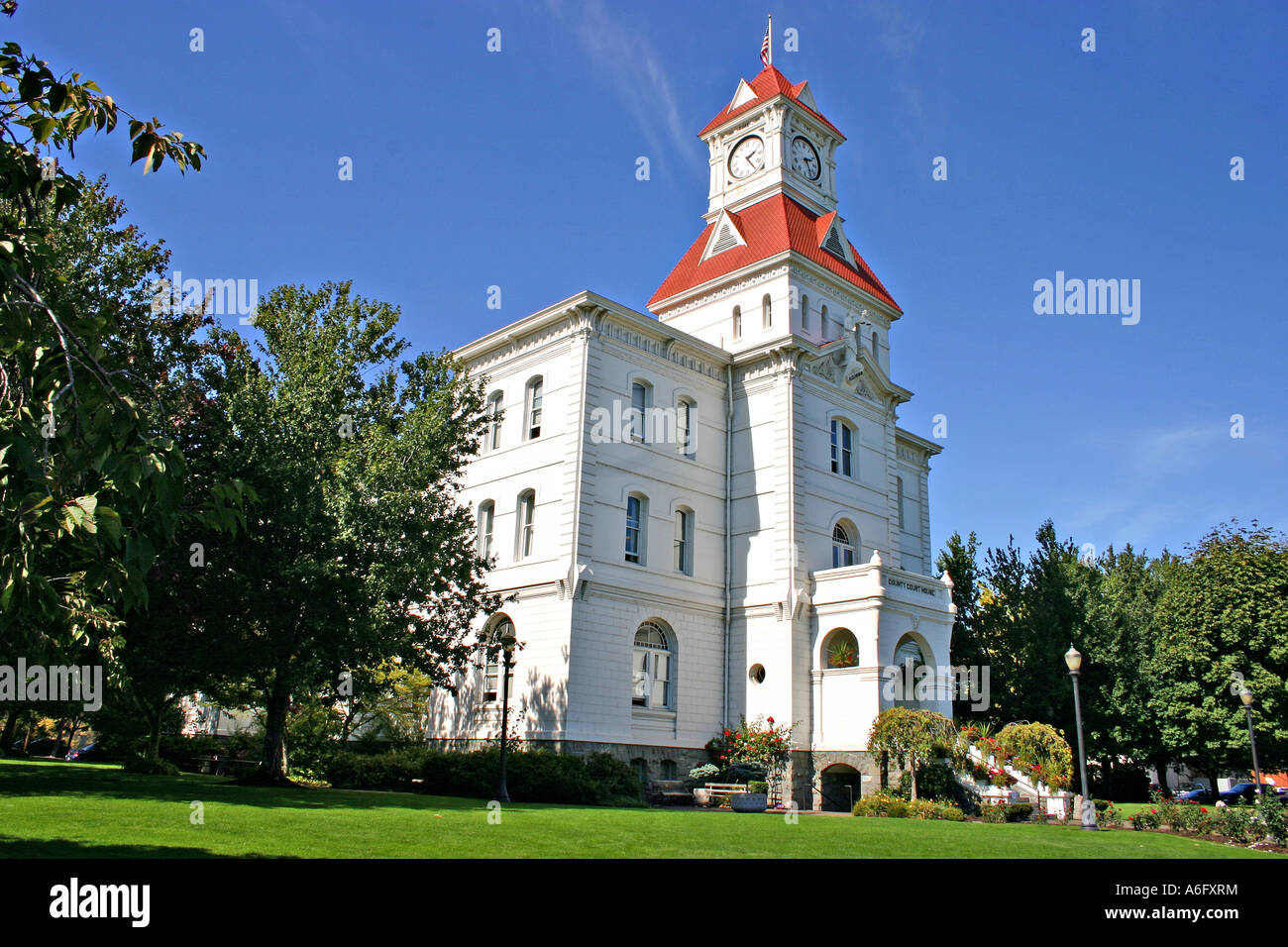 Historic Benton County Courthouse in Corvallis Oregon Foto Stock