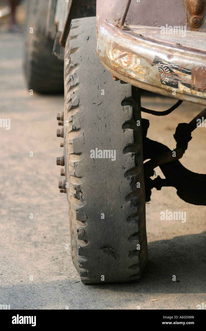 Usato Carrello pneumatico, india westbengalia Foto Stock