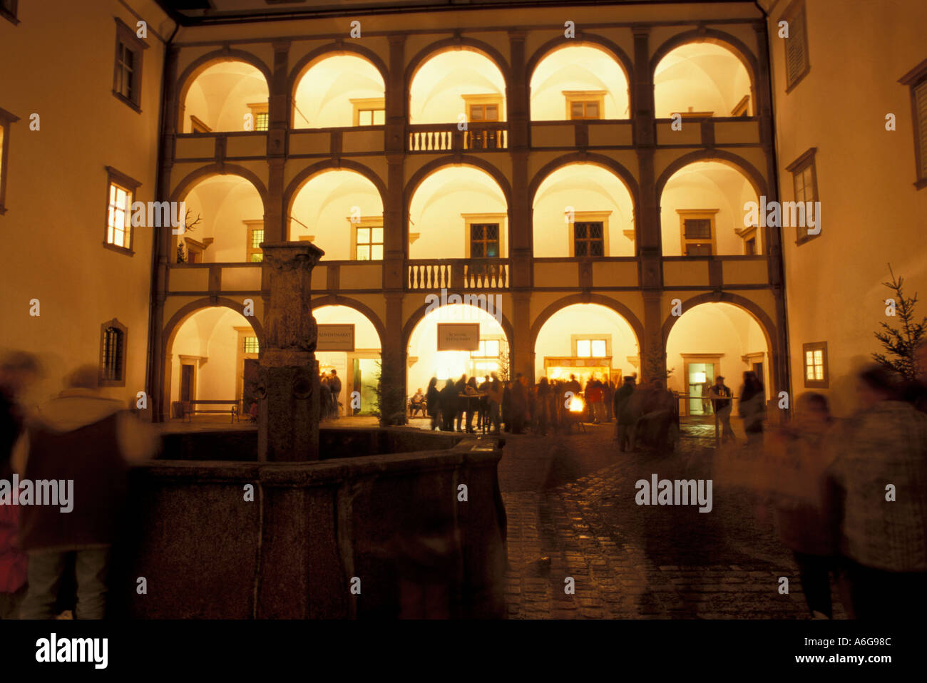 Mercatino di Natale a castello Weitra Foto Stock