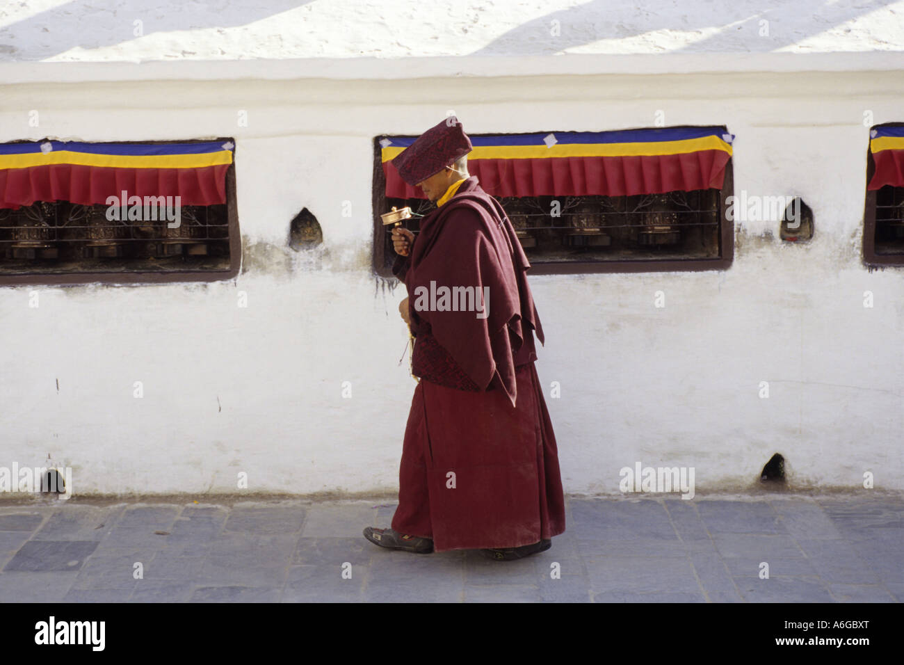 Conversione-rituale, Nepal, Bodnath Foto Stock