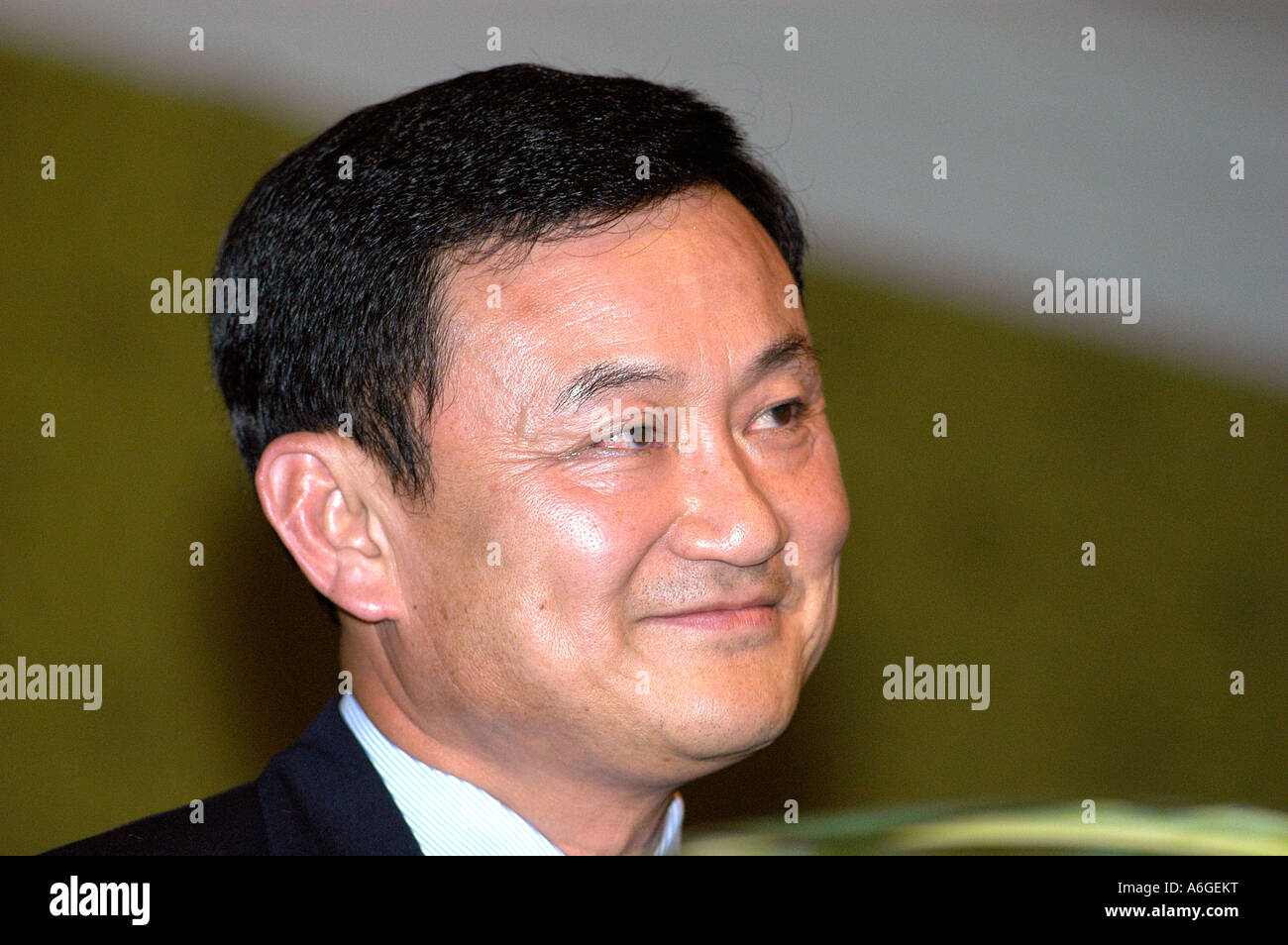 Thailandia, Bangkok Thaksin Shinawatra, primo ministro della Thailandia da 2001-2006, qui nel 2003. Foto Stock