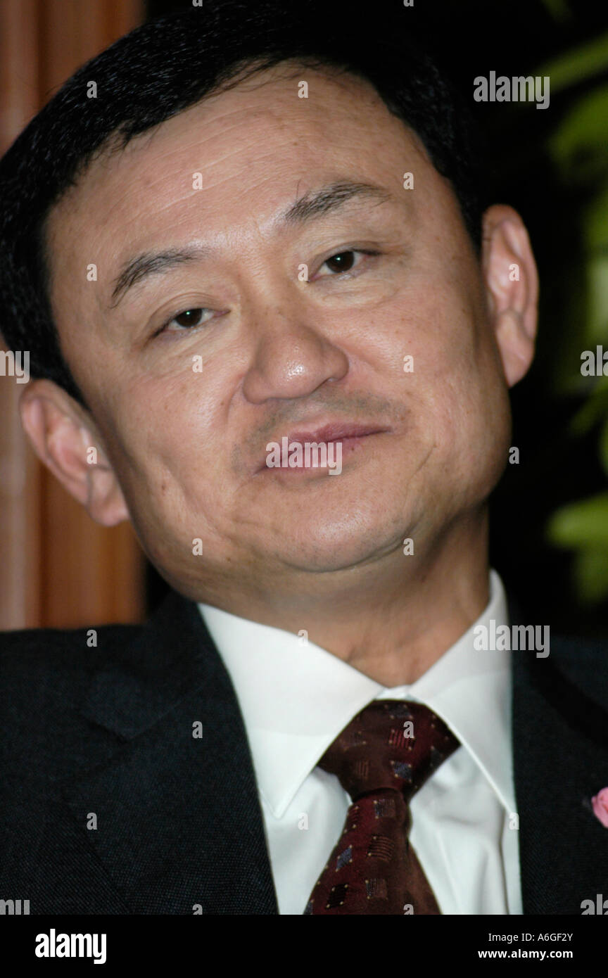 Thailandia, Bangkok Thaksin Shinawatra, primo ministro della Thailandia da 2001-2006, qui nel 2004. Foto Stock