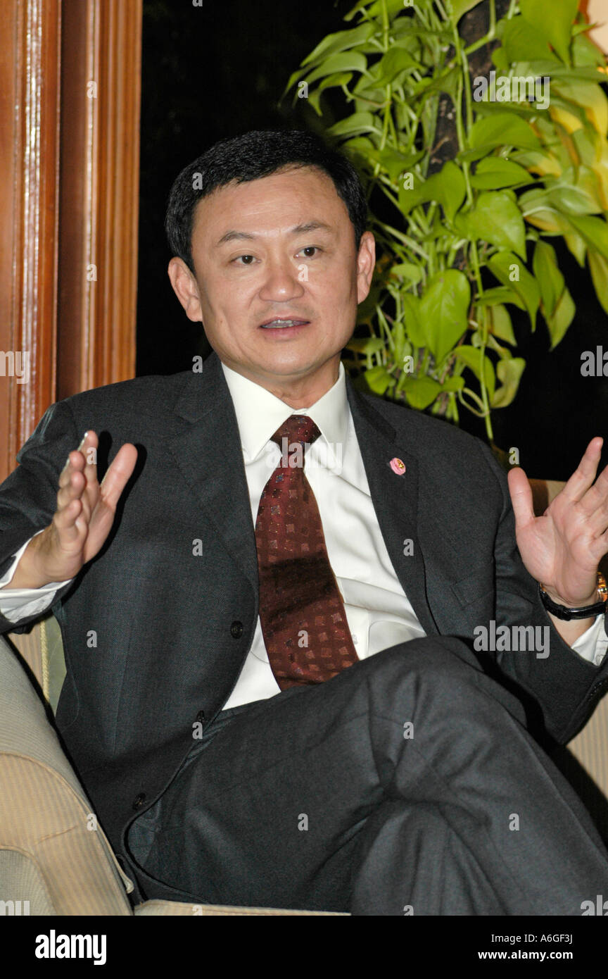 Thailandia, Bangkok Thaksin Shinawatra, primo ministro della Thailandia da 2001-2006, qui nel 2004. Foto Stock