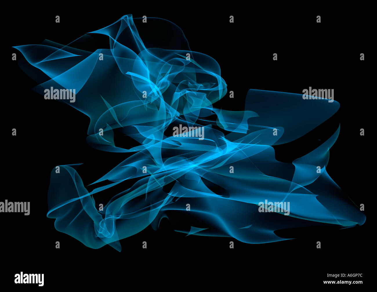 Abstract fumo blu Foto Stock