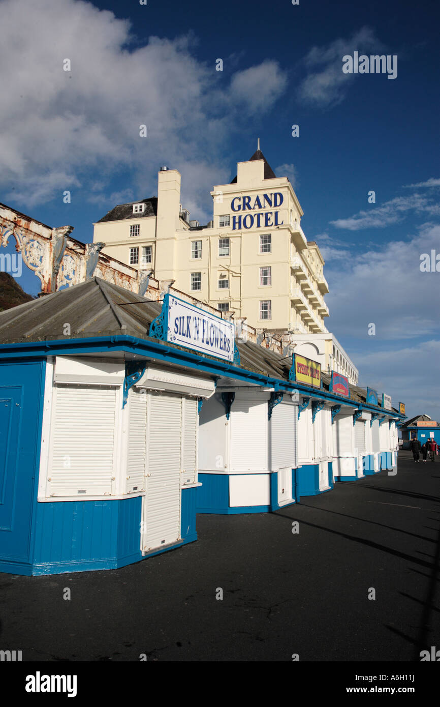 Grand Hotel Llandudno novembre è tutto chiuso per l'inverno Foto Stock