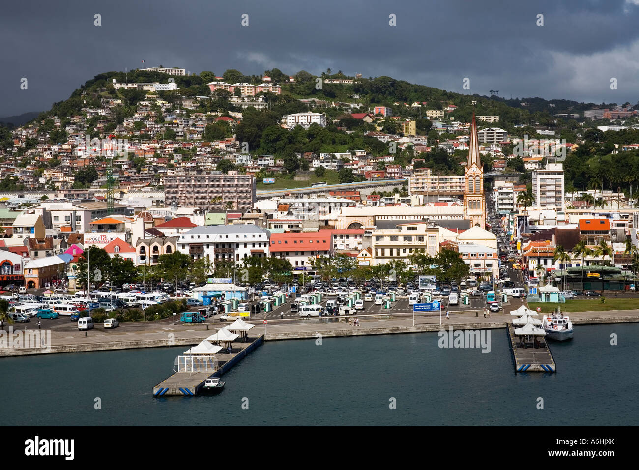 Stazione dei traghetti Fort de France Città Martinica Antille francesi dei Caraibi Foto Stock
