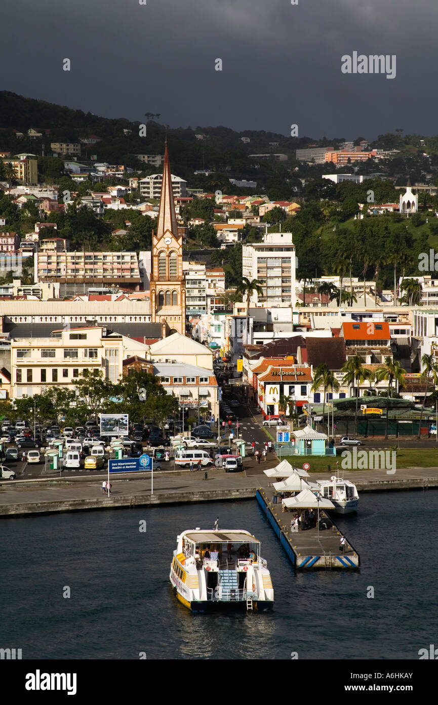 Stazione dei traghetti Fort de France Città Martinica Antille francesi dei Caraibi Foto Stock