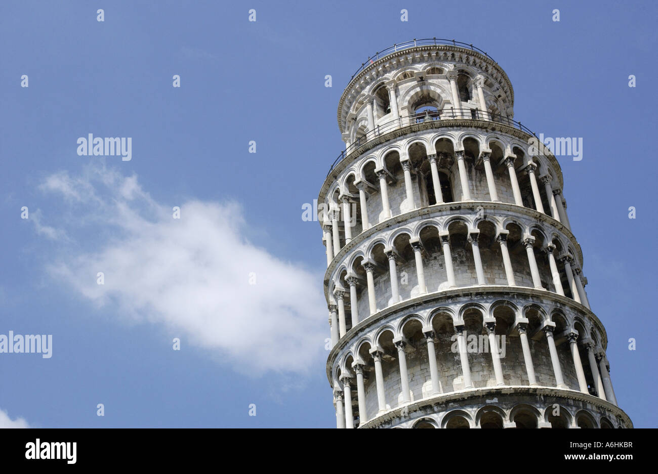 Torre pendente di Pisa, Italia Foto Stock
