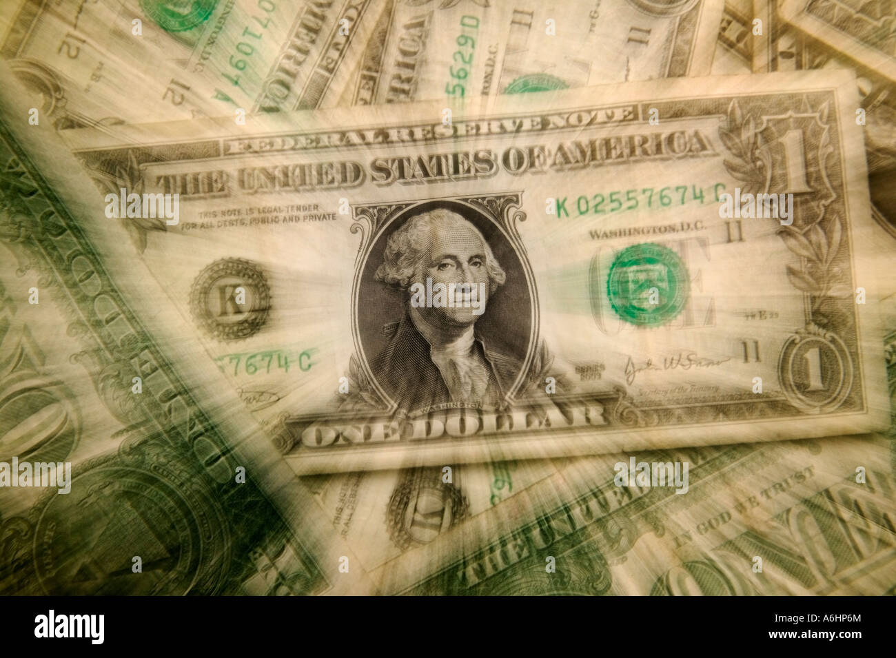 Zoom di dollari Foto Stock