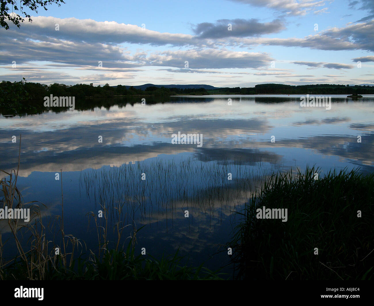 Sunset over skene Foto Stock