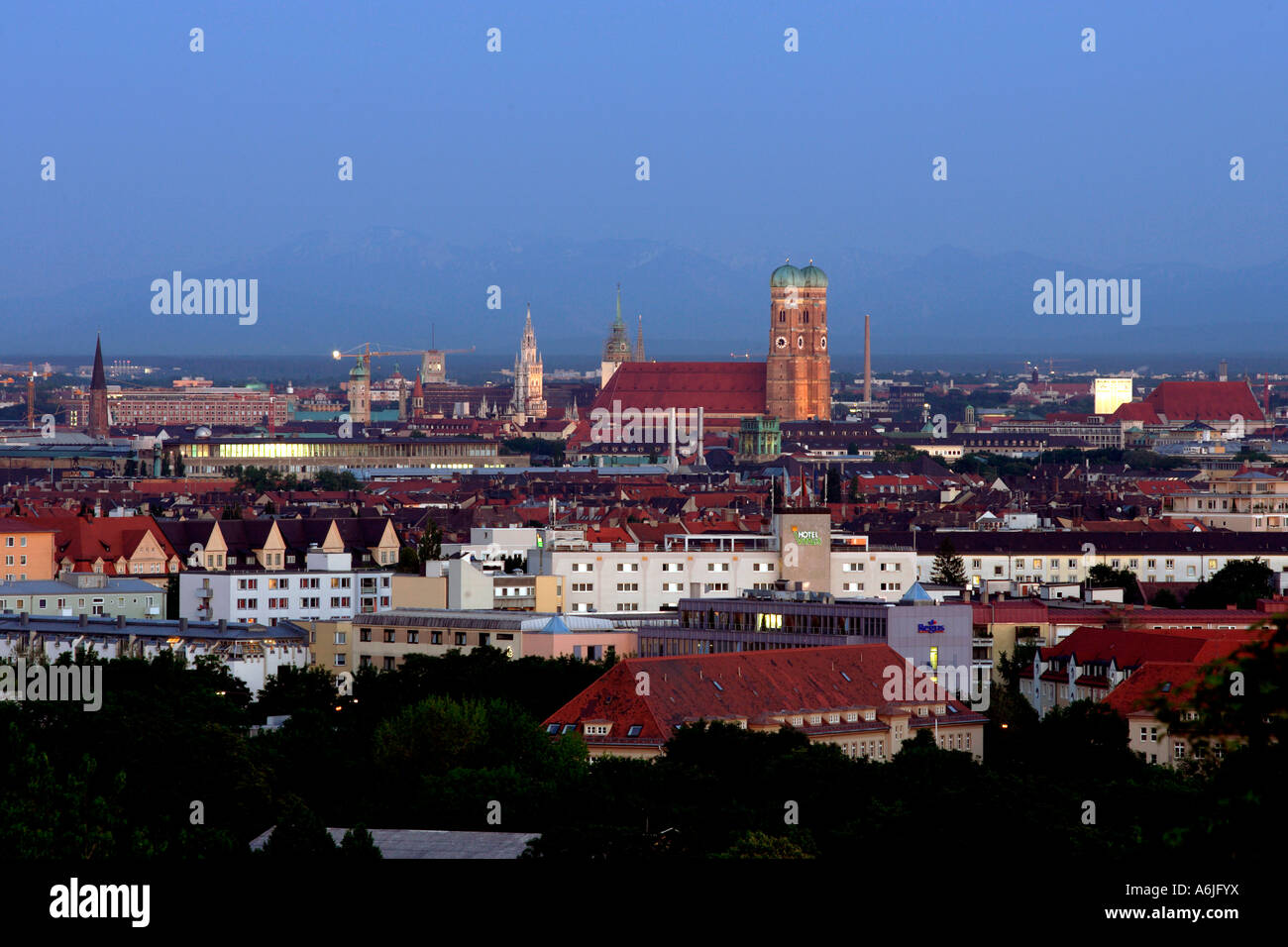 La città vecchia di Monaco di Baviera, Germania Foto Stock