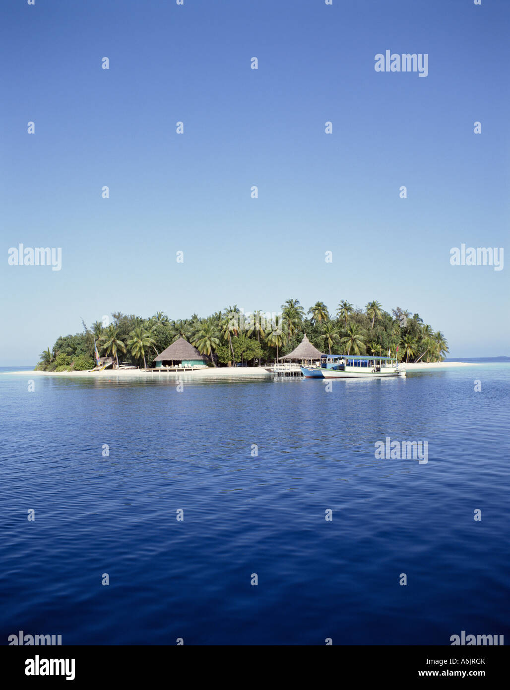 Ihuru Island, Kaafu Atoll, Repubblica delle Maldive Foto Stock