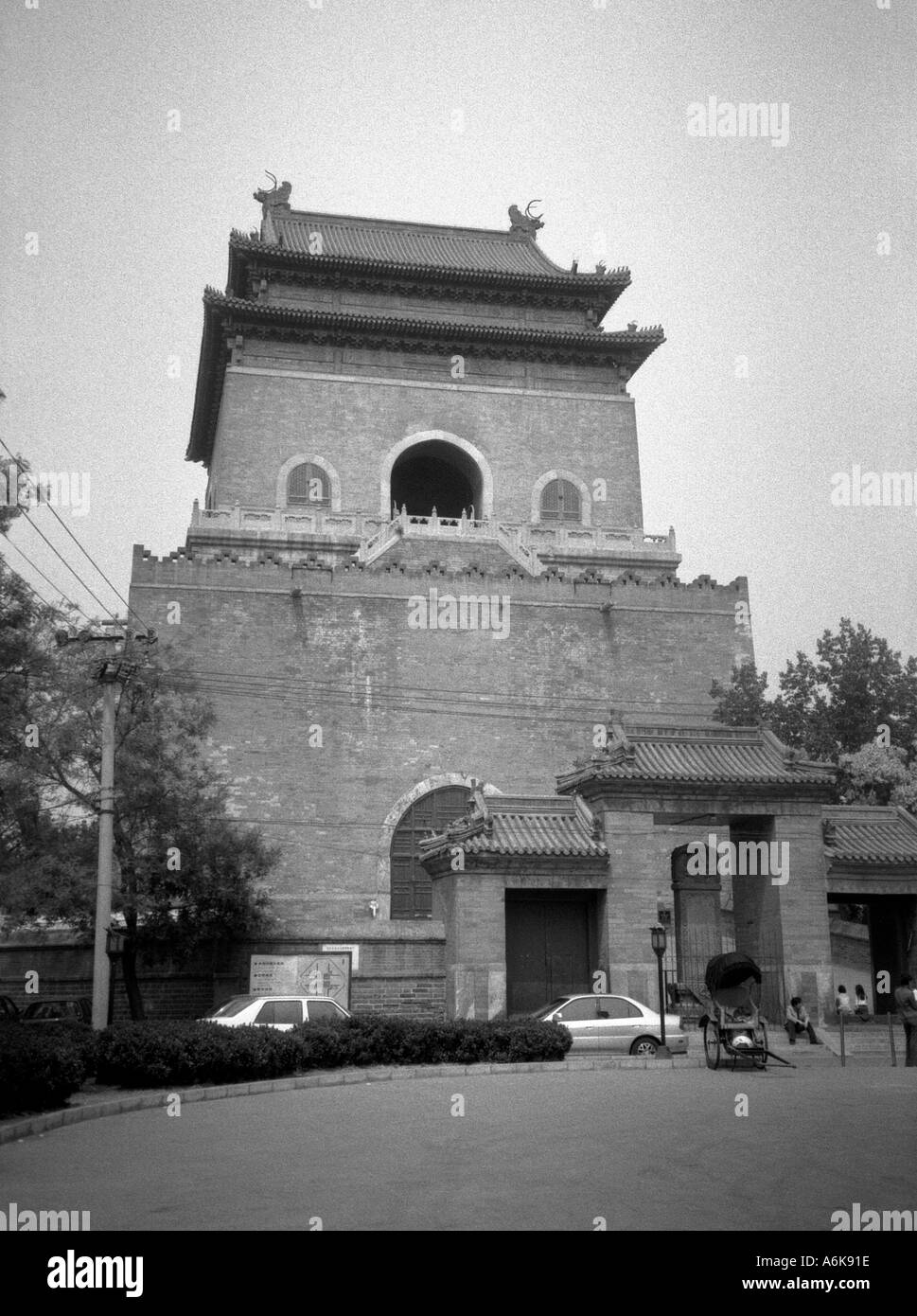Bell & Torri del Tamburo Beijing Pechino cinese Cina Asia Asia asiatica Foto Stock