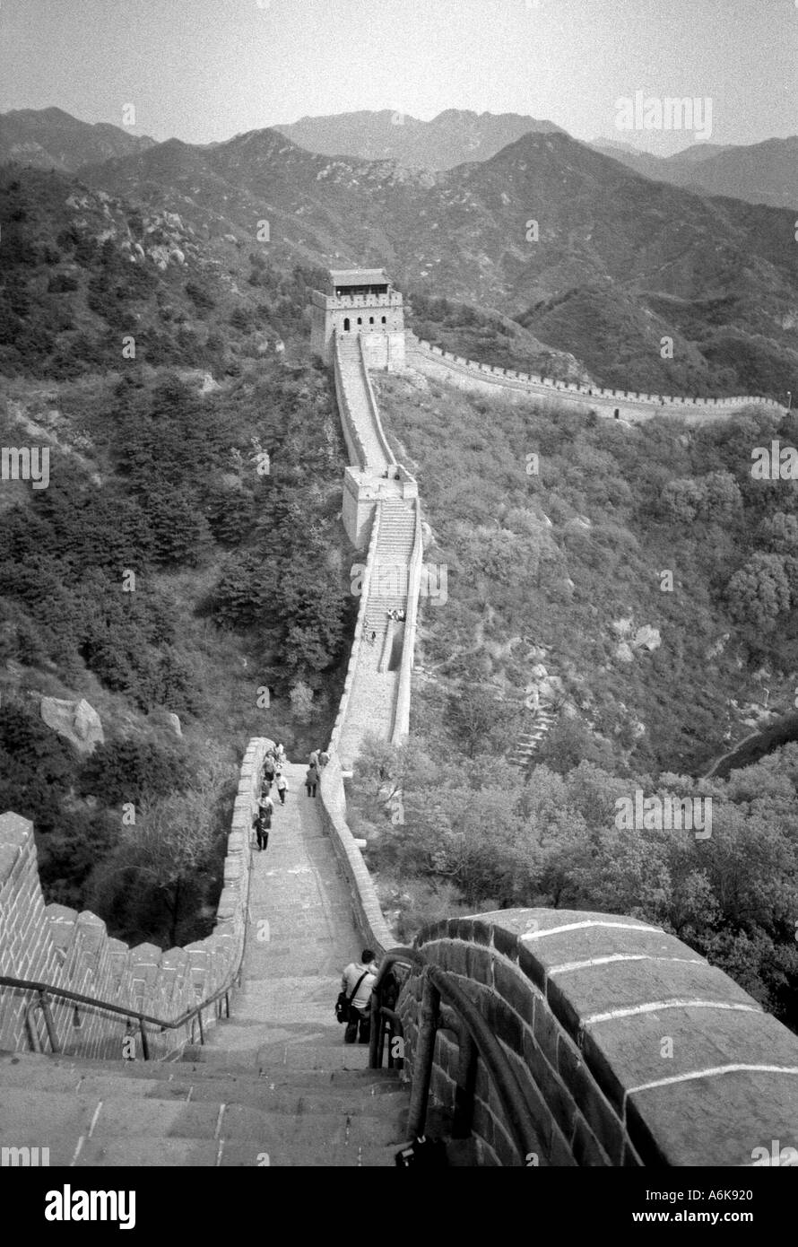 Grande Parete Nord Juyongguan Pass Badaling UNESCO World Heritage Site Beijing Pechino cinese Cina Asia Asia asiatica Foto Stock