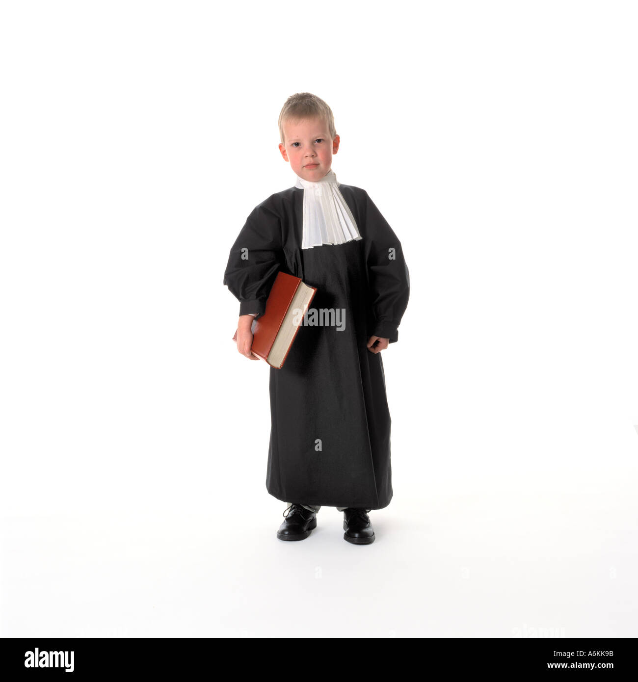 Little Boy vestito come sollicitor Foto Stock