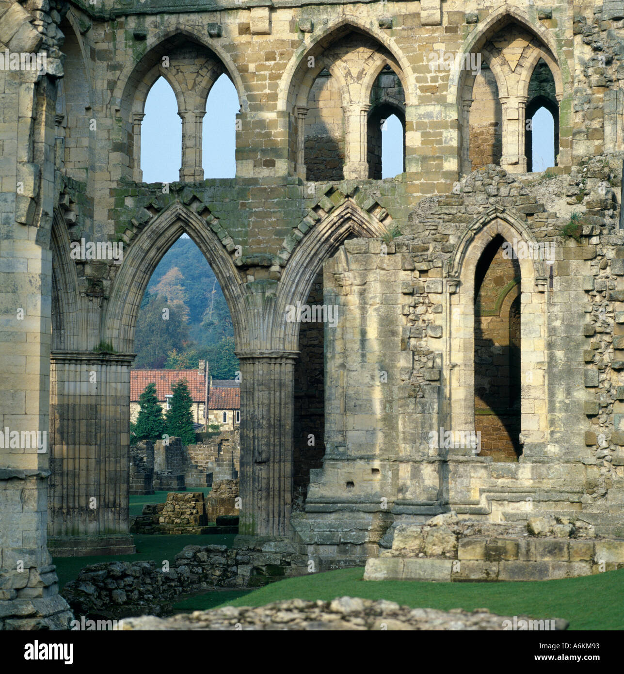 Abbazia Riveaulx North Yorkshire Regno Unito Foto Stock