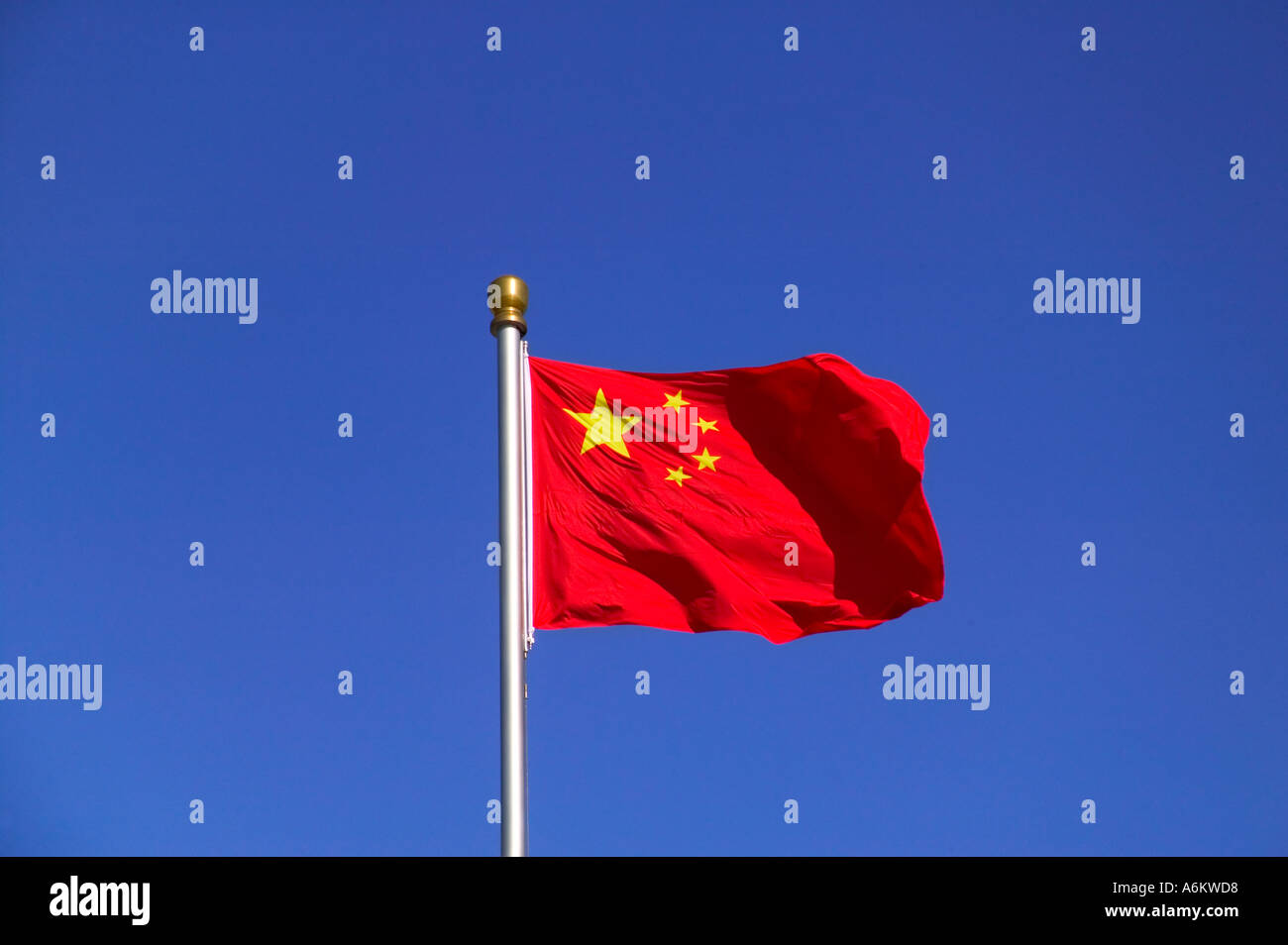 Bandiera nazionale cinese Foto Stock