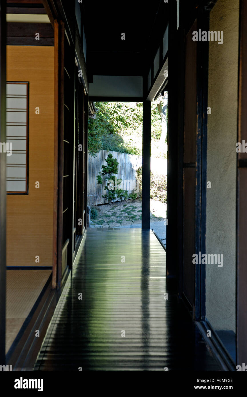 Borghesia casa dal 1800 è costruito in stile Shoin. Con superfici non verniciate e materiali naturali, uno può appreci Foto Stock