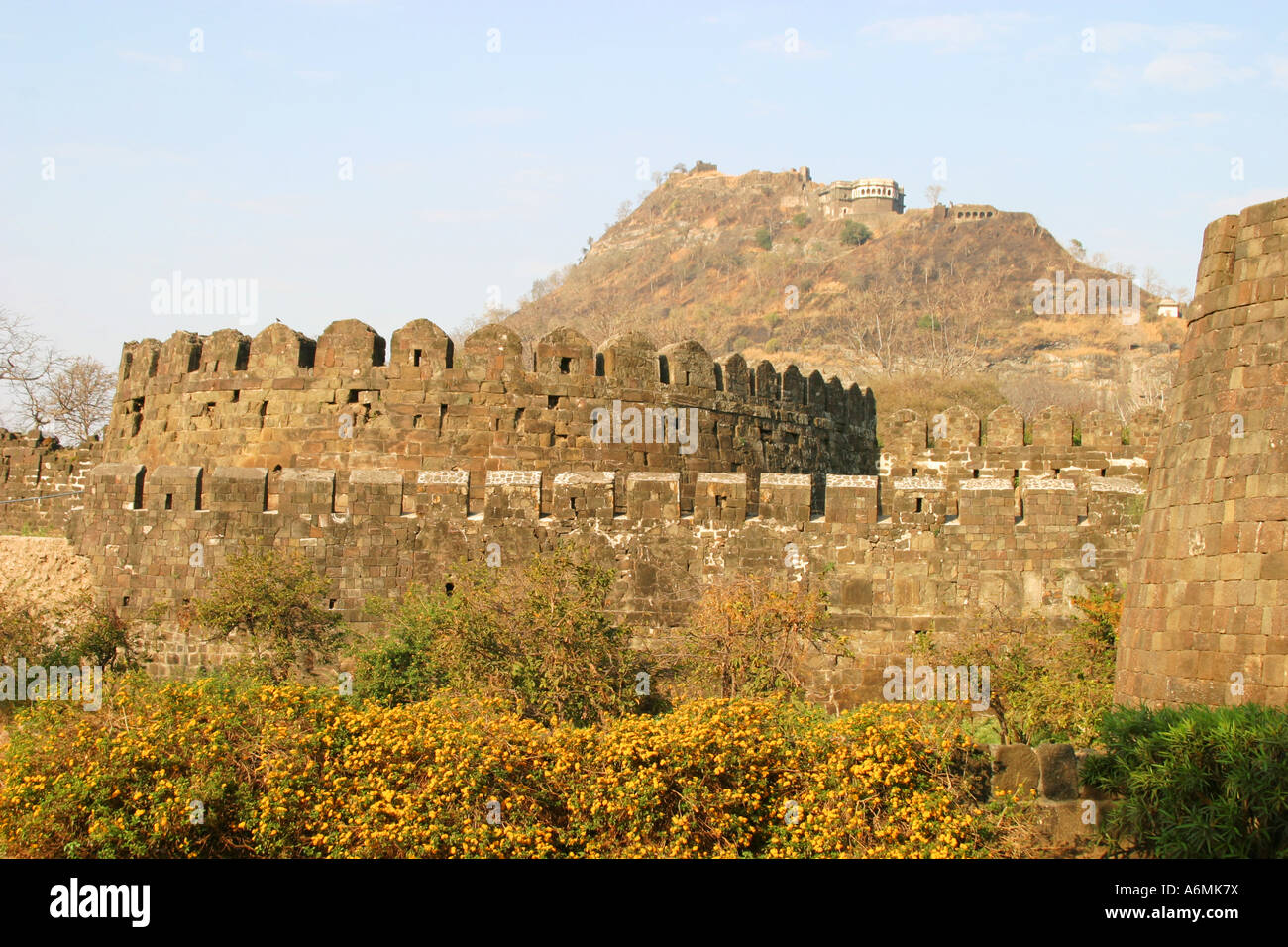 Xiii secolo Daulatabad (Deogiri) Fort nei pressi di Aurangabad sul Deccan Plateau, Maharashtra, India Foto Stock