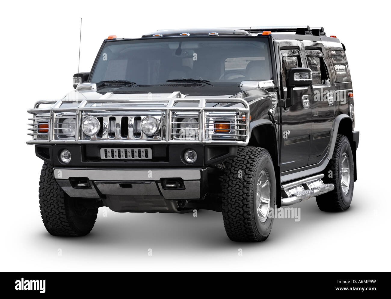 Licenza e stampe a MaximImages.com - Black Hummer H2 suv Foto Stock