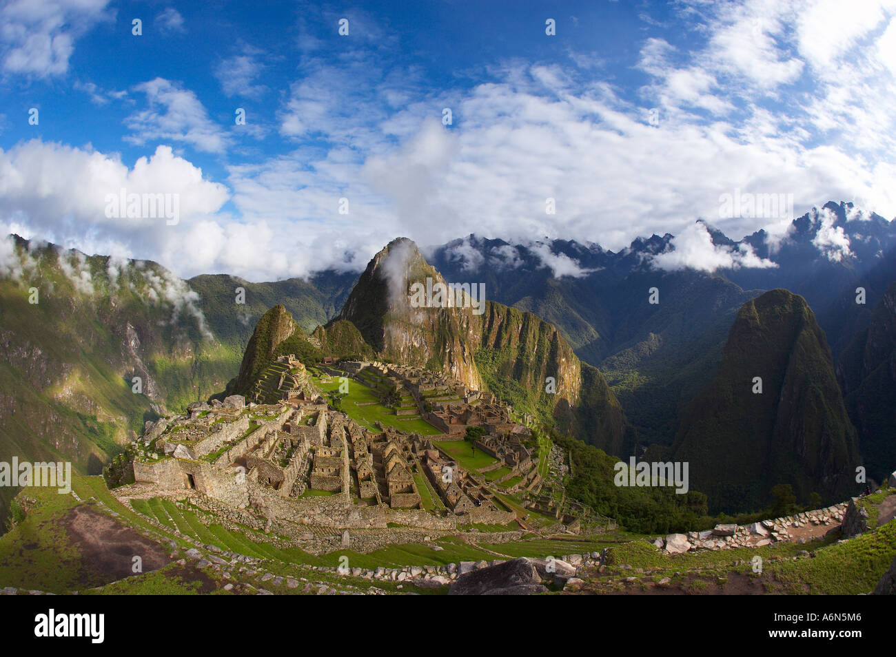 Rovine Inca di Machu Picchu Perù Sud America Foto Stock