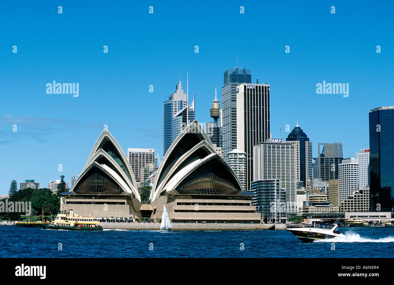 Sydney Opera House e il City Australia NSW Foto Stock