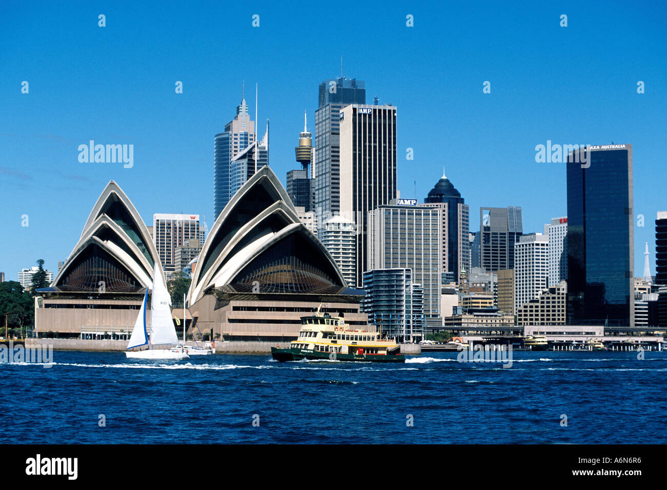 Sydney Opera House e il City Australia NSW Foto Stock