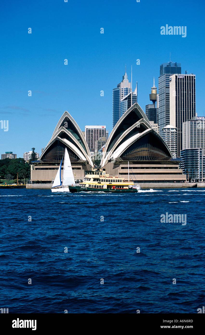 Sydney Opera House e il City Australia NSW Foto Stock