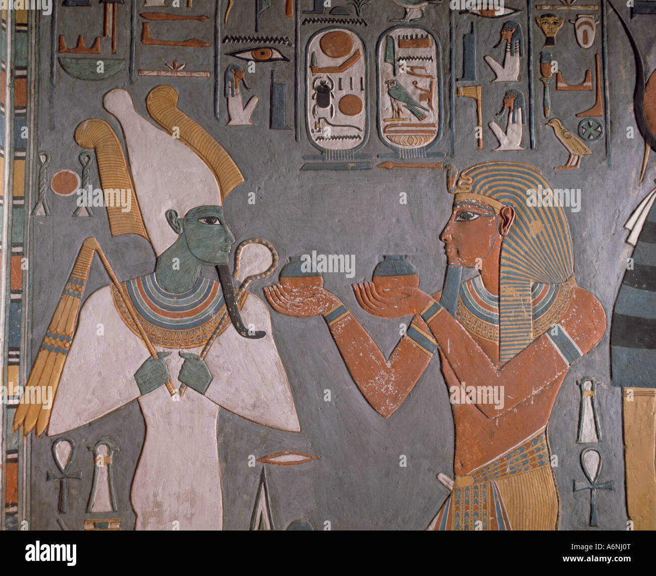 Tomba di Horemheb Valle dei Re Tebe UNESCO World Heritage Site Egitto Nord Africa Foto Stock