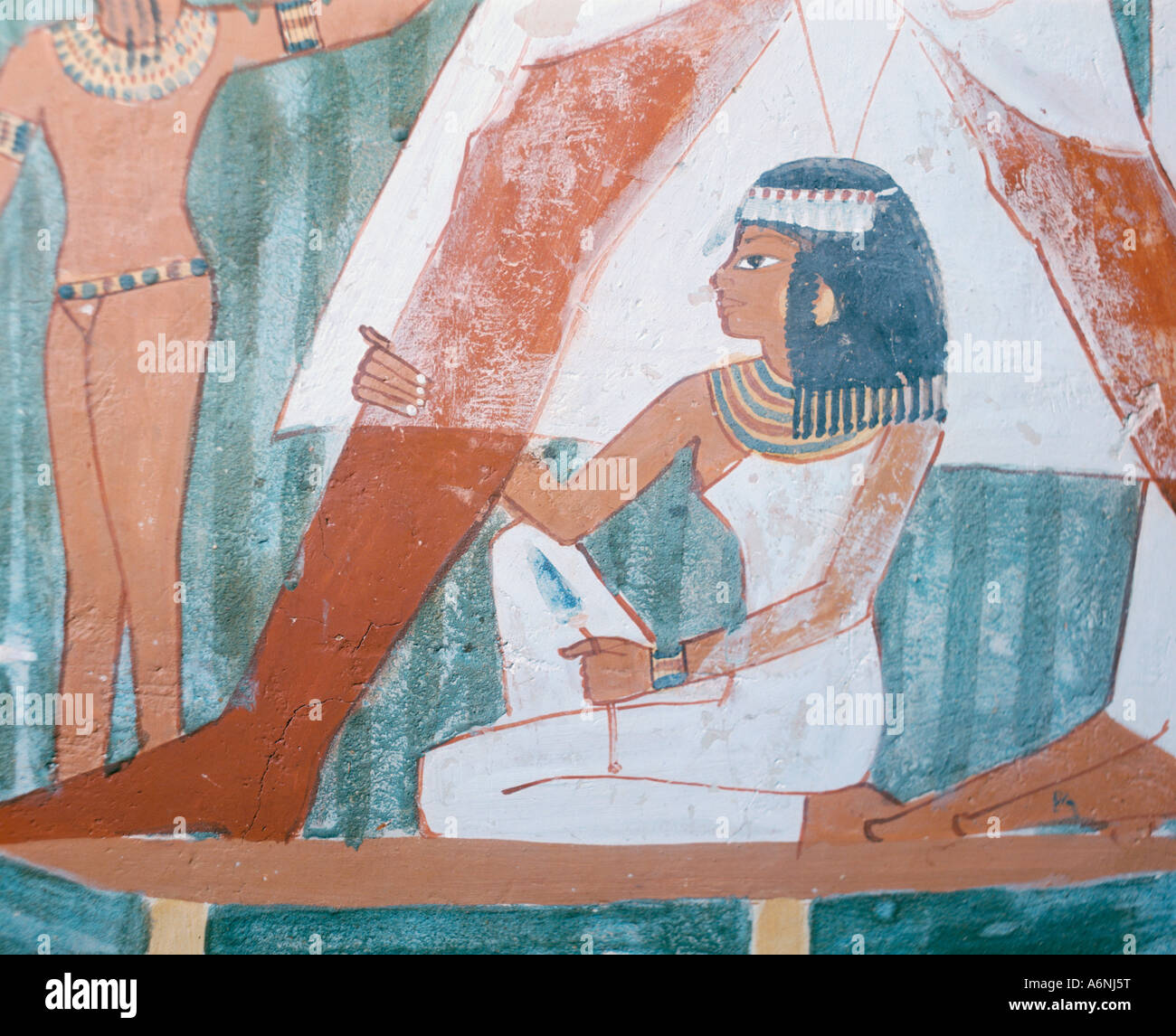 Dipinto della tomba di Nakht Valle dei nobili Tebe UNESCO World Heritage Site Egitto Nord Africa Africa Foto Stock