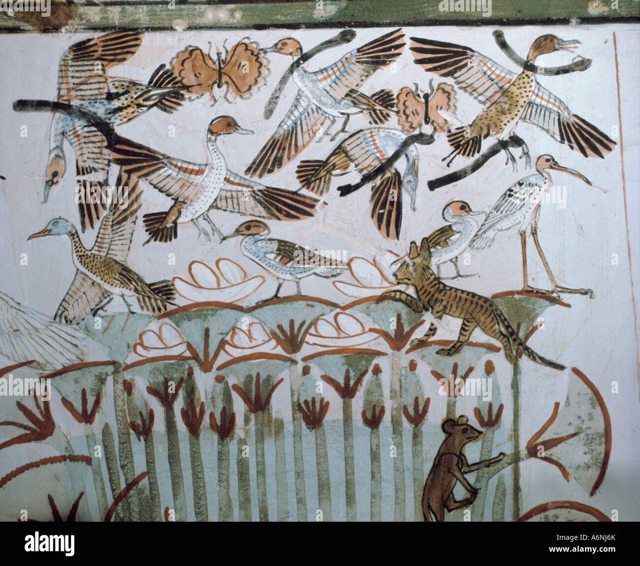 Pitture Murali tomba di Menna Tebe UNESCO World Heritage Site Egitto Nord Africa Africa Foto Stock