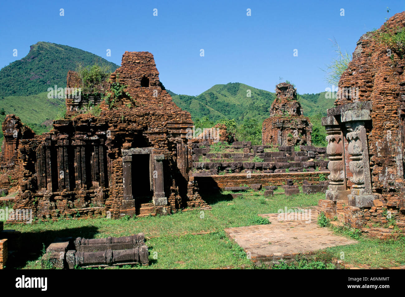 Cham temple Mison Da Nang Provincia del Vietnam Indocina Asia del sud-est asiatico Foto Stock
