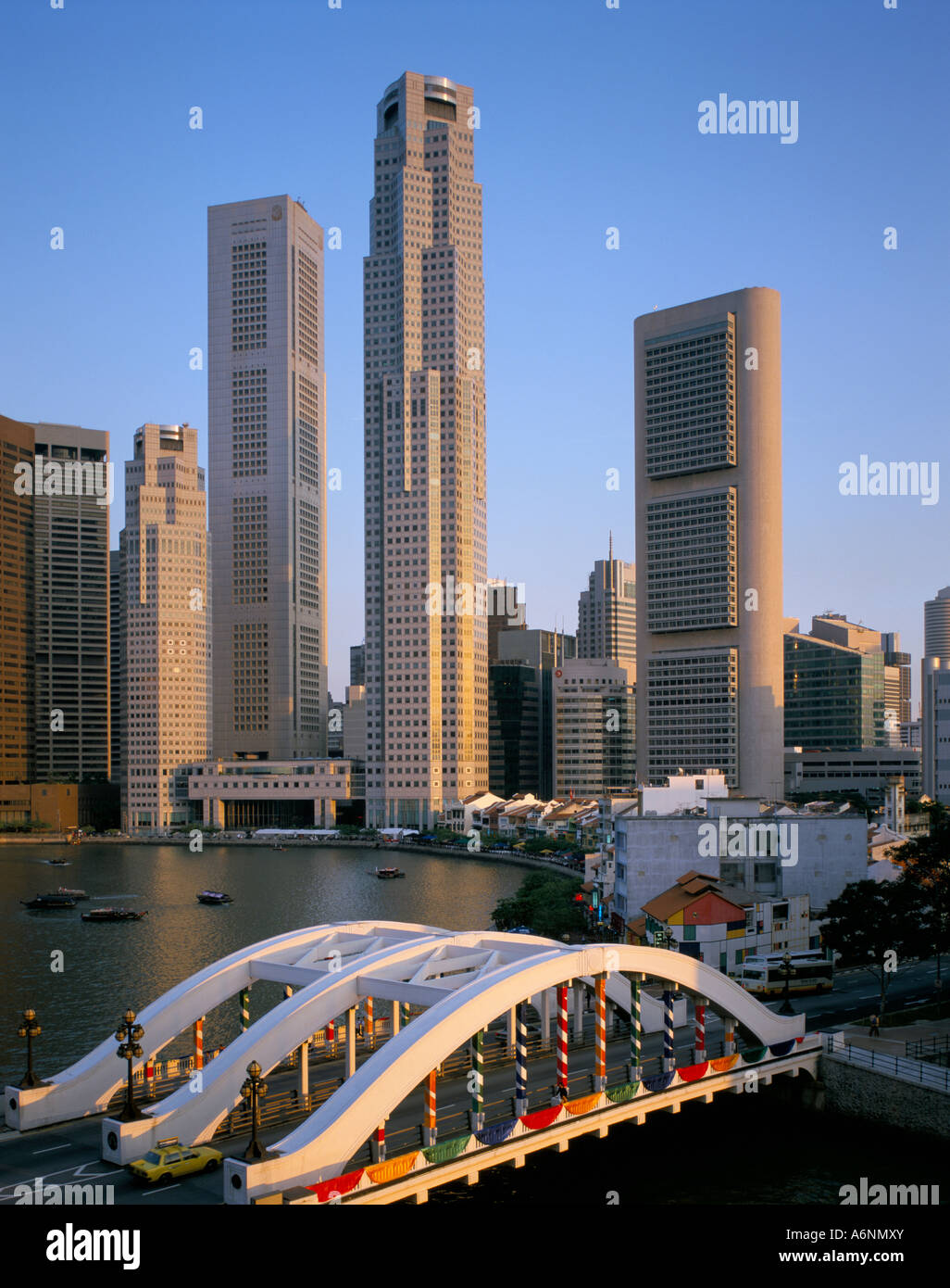 Skyline della città Singapore Asia del sud-est asiatico Foto Stock