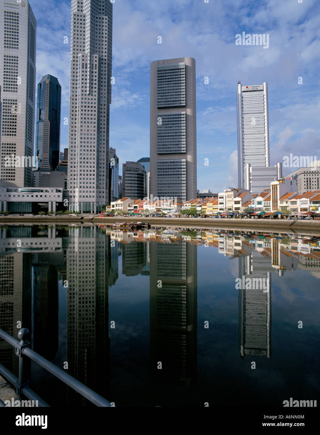 Boat Quay Singapore Asia del sud-est asiatico Foto Stock