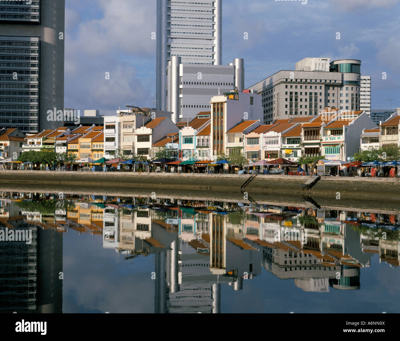 Vista della città Singapore Asia del sud-est asiatico Foto Stock