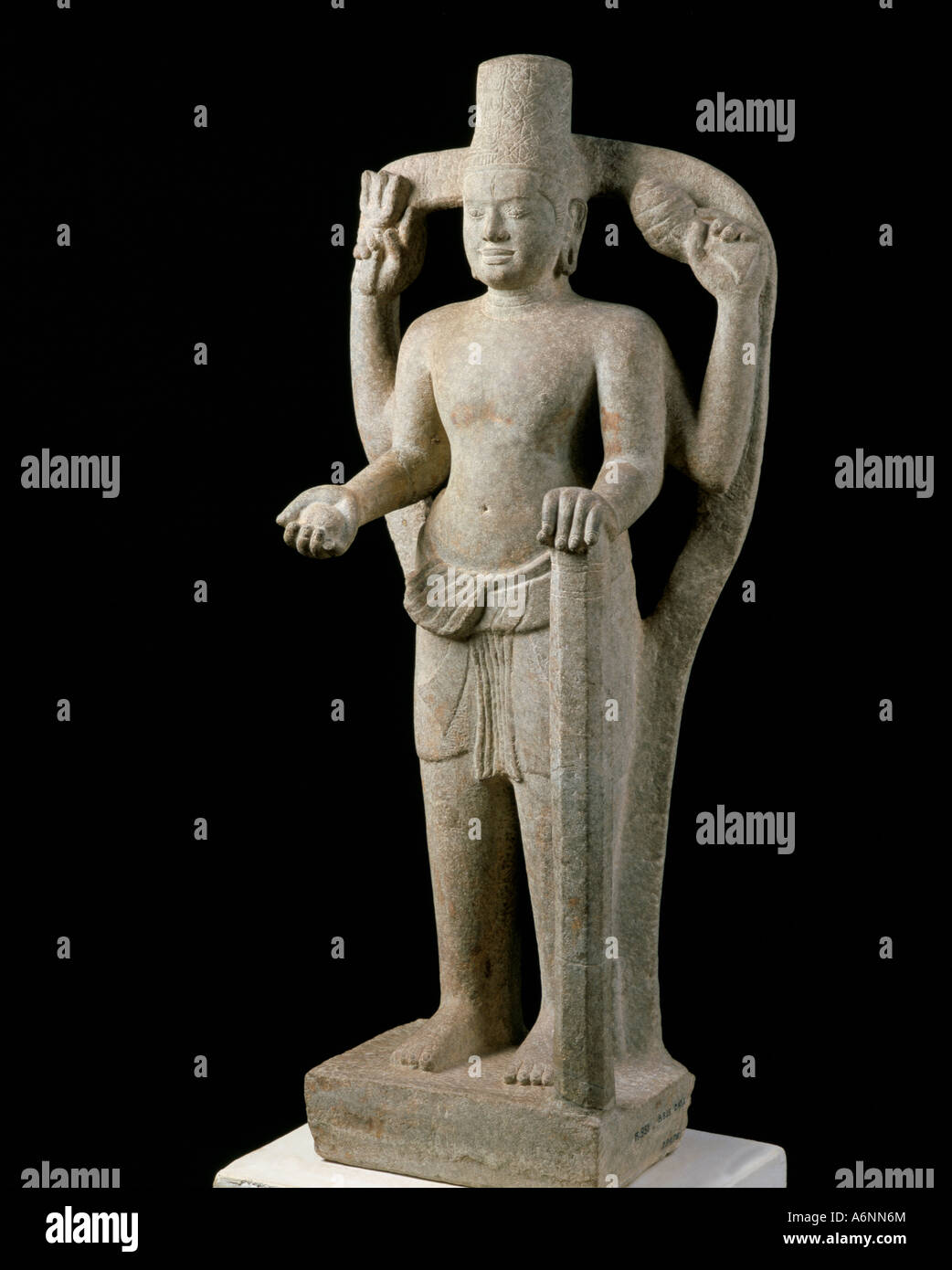 Statua di Harihara Trapang Phong arte Khmer risalente all'VIII secolo museo nazionale di Phnom Penh Cambogia Indocina Sud Foto Stock